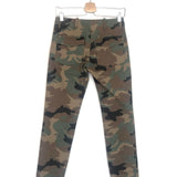 Camouflage Green JENNA Cotton-blend Twill Straight-leg Cropped Pants / NILI LOTAN - Size US 00