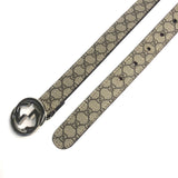Canvas Interlocking G Thin Belt (Kids) / GUCCI