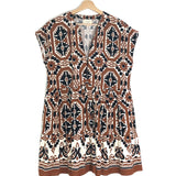 Caramel SAPHIR Printed Mini Dress / SEZANE - Size 38