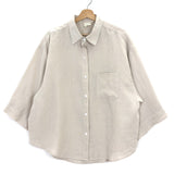 Chalk Oversized Box Fit Linen Wide Sleeves Shirt / DEIJI STUDIOS - Size S/M