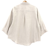 Chalk Oversized Box Fit Linen Wide Sleeves Shirt / DEIJI STUDIOS - Size S/M