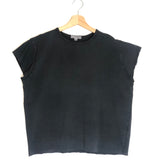 Charcoal Black Basic Cotton Short Sleeves Tee / CROSSLEY - Size S