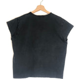 Charcoal Black Basic Cotton Short Sleeves Tee / CROSSLEY - Size S