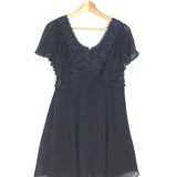 Charcoal REMA Lace Paneled Silk-Crepon Mini Dress / ISABEL MARANT - Size 36