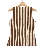 Chocolate Brown Striped Waistcoat / NEVER FULLY DRESSED - Size 36