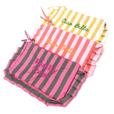 Ciao Bella Ruffled Striped Pochette