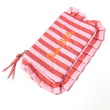 Ciao Bella Ruffled Striped Pochette