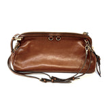 Cognac Brown CAPRICE Leather Clutch Bag / MIU MIU