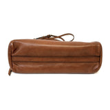 Cognac Brown CAPRICE Leather Clutch Bag / MIU MIU