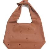 Cognac LE PLIAGE EXTRA Broderie Anglaise Leather Shoulder Bag / LONGCHAMP