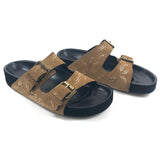 Cognac/Gold LENNYO Mini Studs Icon Suede Slides / ISABEL MARANT - Size 38
