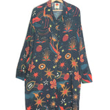 Colorful Celestial Print Button Down Shirt Dress / FARM RIO - Size M
