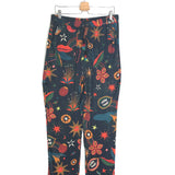 Colorful CERRADO SKY Print Drawstring Fluid Pants / FARM RIO - Size L