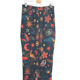 Colorful CERRADO SKY Print Drawstring Fluid Pants / FARM RIO - Size L