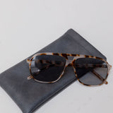 Cookie Tortoiseshell Smoke Tint Monoceros Aviator Sunglasses / AIRE