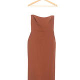 Copper CALLAN Strapless Crepe Mini Dress / ALEX PERRY - Size AUS 12