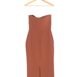 Copper CALLAN Strapless Crepe Mini Dress / ALEX PERRY - Size AUS 12