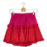 Coral and Pink IZA Ruffled Mini Skirt / MAIA BERGMAN - Size S