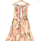 Coral CANDESCENT Plunge Neck Linen Mini Dress / ZIMMERMANN - Size 2