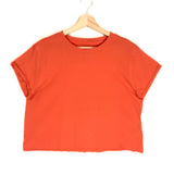 Coral Orange Cotton Crop Tee / WE THE FREE - Size S