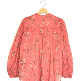 Coral Pink KILEDIA Printed Cotton and Silk-blend Crepe Long Sleeves Blouse / ISABEL MARANT - Size 34