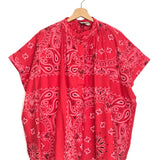 Bandana Print Oversized Blouse - One Size