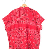 Bandana Print Oversized Blouse - One Size