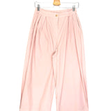 Cotton Buttoned Wide Leg Pants - One Size