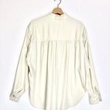 Cream BERANGERE Gathered Lyocell Long Sleeves Blouse / ISABEL MARANT ETOILE - Size 38