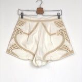 Cream Cotton Twill Shorts / MAJE - Size 1