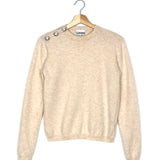 Cream Embellished Cashmere Jumper / GANNI - Size M