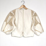 Cream Embroidered LIANY Crop Top / MAJE - Size 1