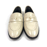 Cream MALAQUAIS Polished Leather Loafers / CELINE - Size 37