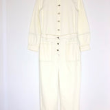 Cream NILANEY Zipped Cotton-Canvas Jumpsuit / ISABEL MARANT ETOILE - Size 36