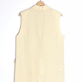 Cream Oversized Double-breasted Sleeveless Jacket / COMPTOIR DES COTONNIERS - Size S