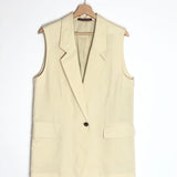 Cream Oversized Double-breasted Sleeveless Jacket / COMPTOIR DES COTONNIERS - Size S