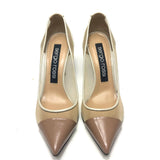 Cream Patent Leather and Mesh in Pink Decolte Heels / SERGIO ROSSI - Size 38.5