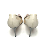 Cream Patent Leather and Mesh in Pink Decolte Heels / SERGIO ROSSI - Size 38.5