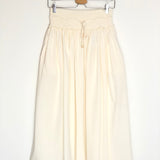 Cream Poplin Cotton Midi Skirt / APIECE APART - Size 2