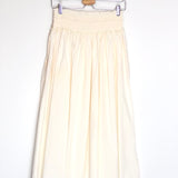 Cream Poplin Cotton Midi Skirt / APIECE APART - Size 2