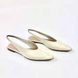 Cream SOFIA Slingback Ballerina Flats / BOTTEGA VENETA - Size 37