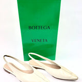 Cream SOFIA Slingback Ballerina Flats / BOTTEGA VENETA - Size 37