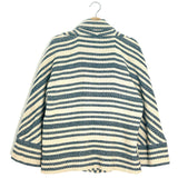 Cream/Navy CARSON Cotton Blend Striped Open Jacket / IRO - Size 38