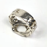 Curb Chain Style MARCEL Silver Ring with Diamond / PASCALE MONVOISIN