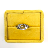 Curb Chain Style MARCEL Silver Ring with Diamond / PASCALE MONVOISIN