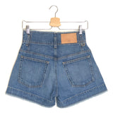 Danube Medium Indigo Wash CHARLOTTE High Waist Shorts / ULLA JOHNSON - Size 25