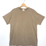 Dark Beige Plain Cotton  Tee - One Size