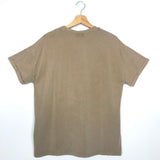 Dark Beige Plain Cotton  Tee - One Size