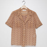 Dark Beige Silk Georgette (SS23 Monogram Pajama Shirt ) / CELINE - Size 36