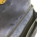 Dark Blue DIORAMA Cannage Matte Leather Studded Wallet On Chain / CHRISTIAN DIOR